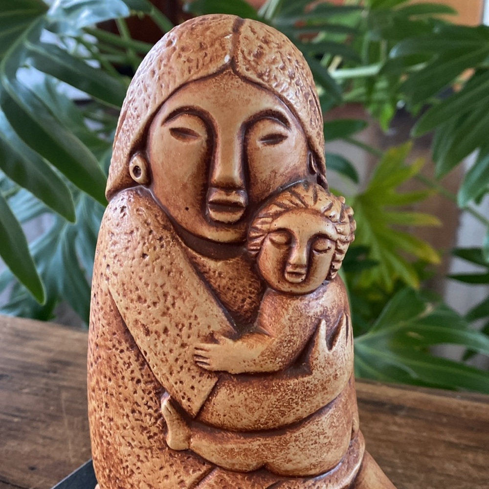Vintage Adolfo Vigil Artist Mother and Child Sculpture - Picture 8 of 10